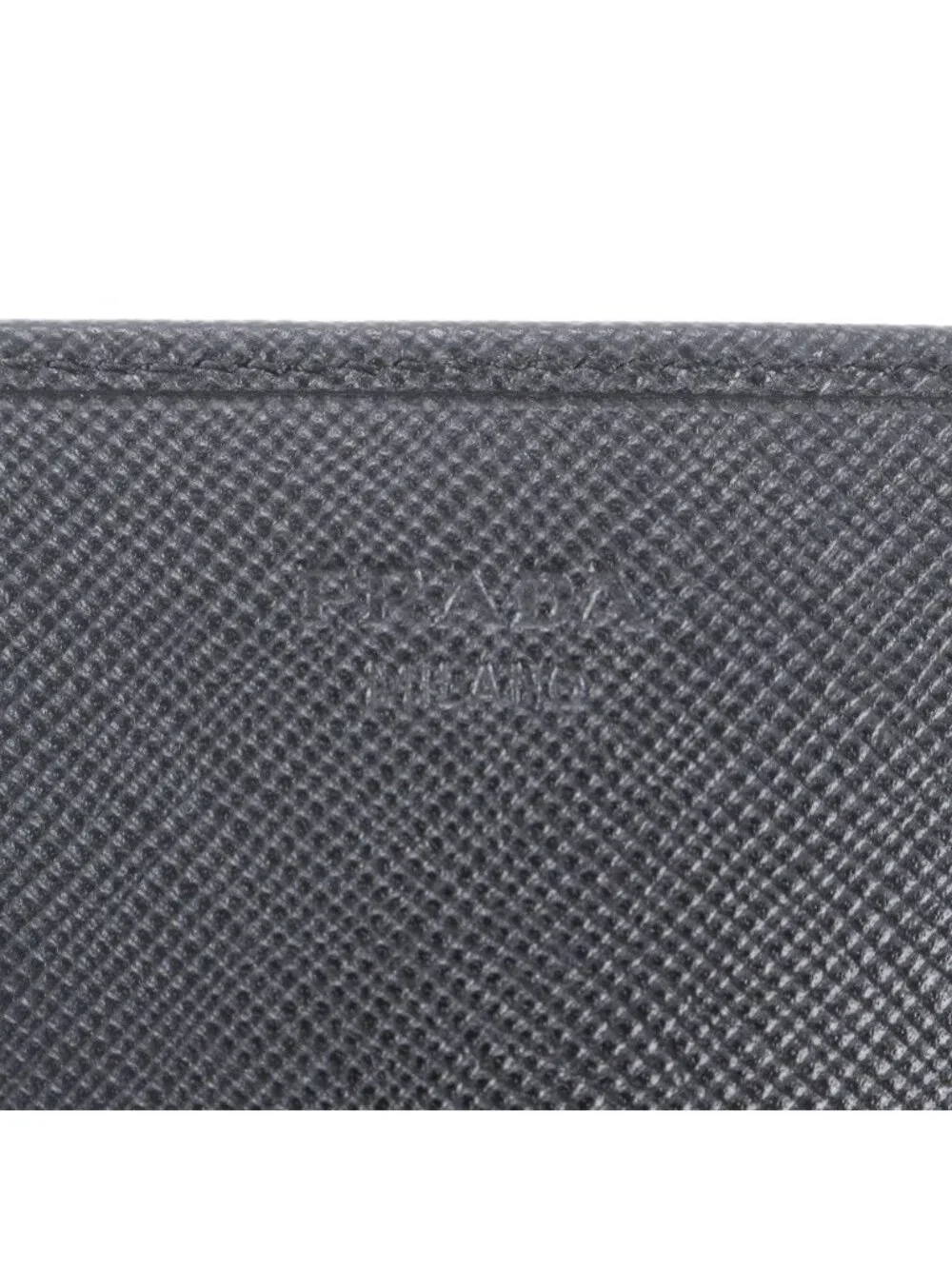Prada Saffiano Leather Triangle Logo Long Wallet